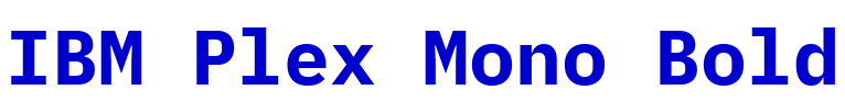 IBM Plex Mono Bold लिपि